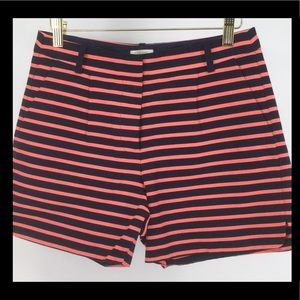 J Crew size 2 Striped Blue & Orange Dress Shorts